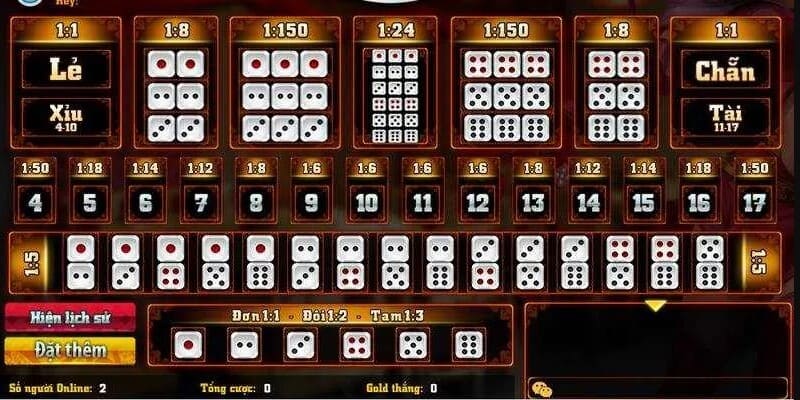 Cược lẻ với tổng 13 điểm là lựa chọn dễ thắng